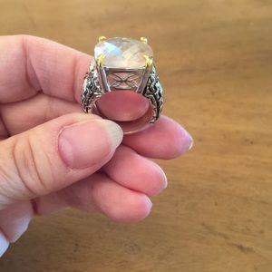 Sterling Silver 925 Ring With Pink Stone size 8